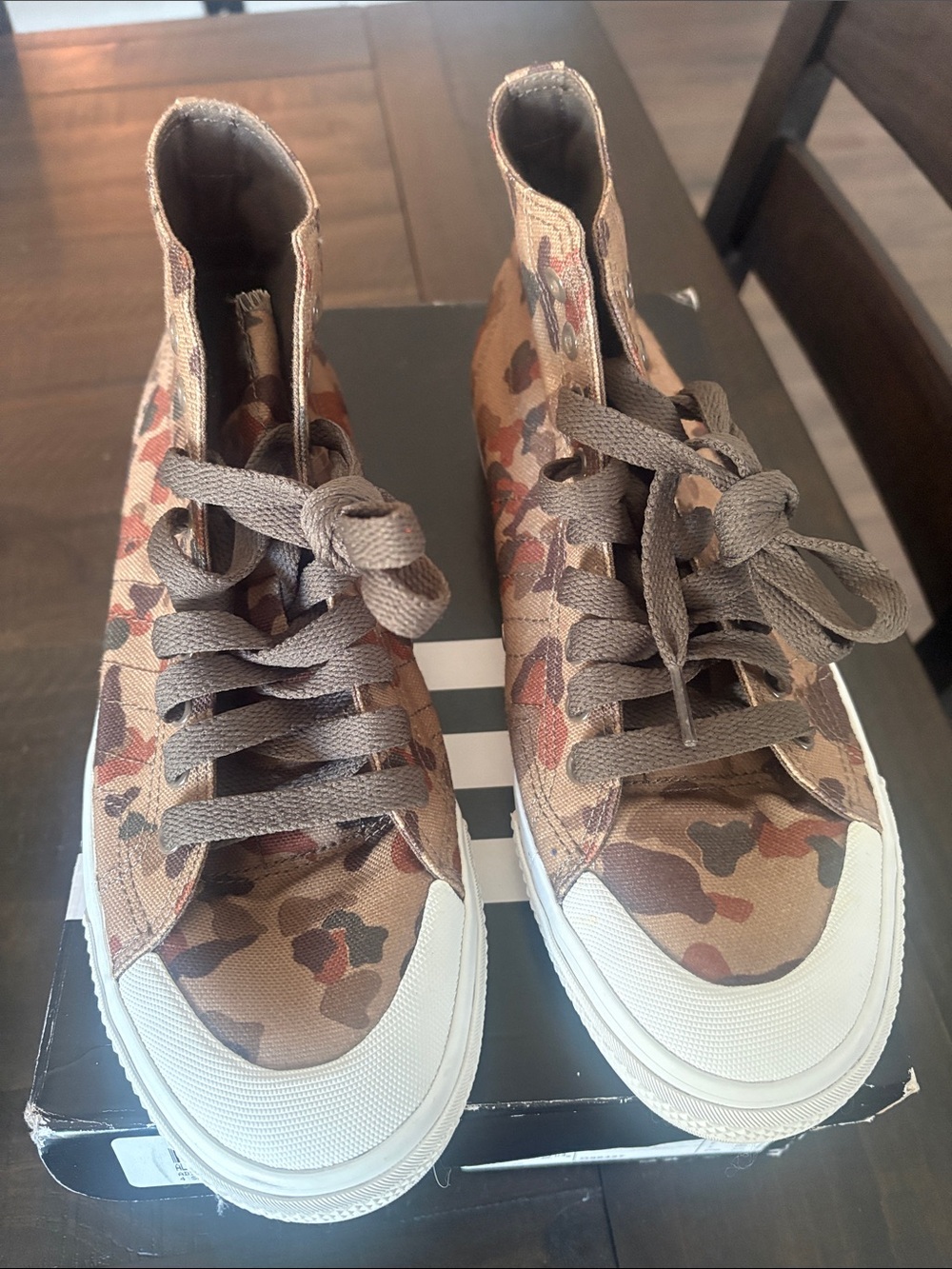 Adidas Nizza High Top Classic 78 Brown Camo size 9 1/2